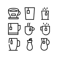 tea icon or logo isolated sign symbol vector illustration - high quality black style vector icons
