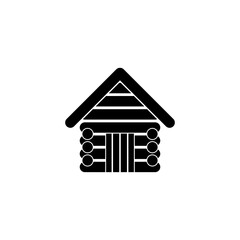 Log cabin icon isolated on white background