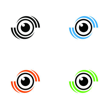 optic eye health logo vector