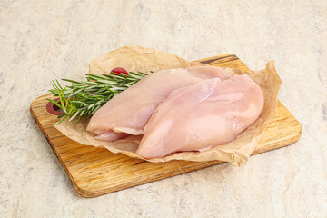 Raw chicken breast fillet for cooking