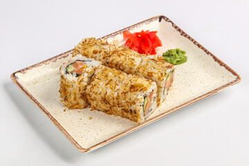 Japanese cuisune - Sushi roll with salmon