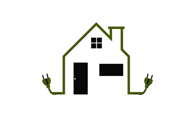 electric wire with plug showing house