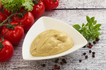 Spicy Mustard sauce in the bowl