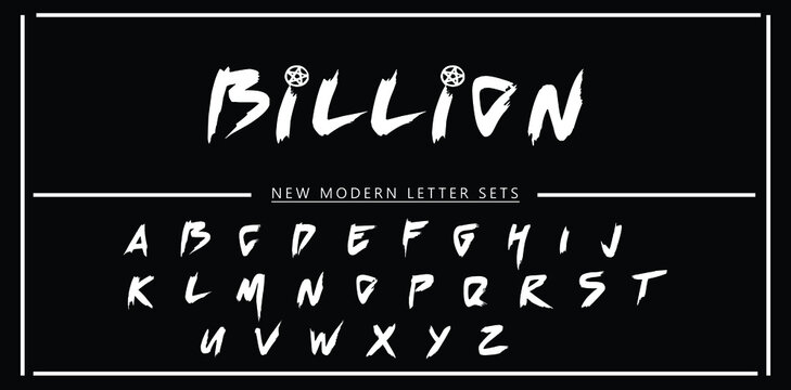 BILLION Elegant Alphabet Letters Font And Number. Classic Lettering Minimal Fashion Designs. Typography Modern Serif Fonts Decorative Vintage Design Concept. Vector Illustration