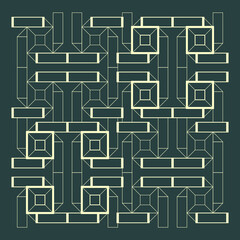 geometric flat pattern for glass and wooden laser cut