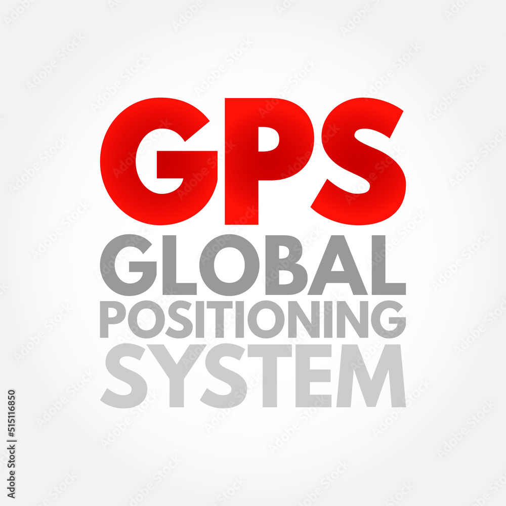 Poster gps global positioning system - global navigation satellite system that provides geolocation and tim