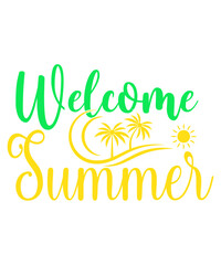 Fototapeta premium Summer Svg ,Summer Svg Bundle, Summer T-Shirt