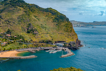 Panoramic view over Machico , Madeira island, Portugal