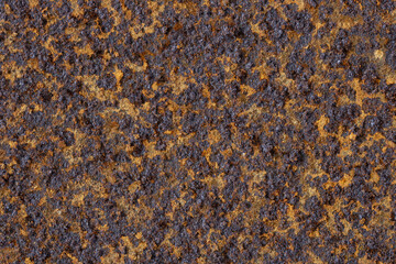 Texture of rusty metal. Rough metal surface with rust. Corroded and oxidized old iron. Rusted and...