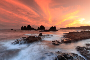 夕景の南伊豆大瀬