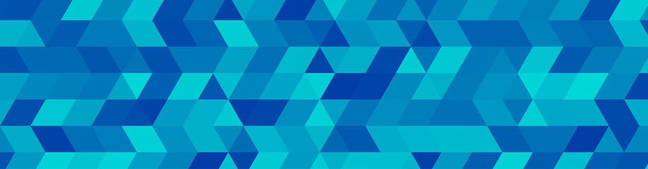 青の幾何学な三角モザイク背景グラフィック素材