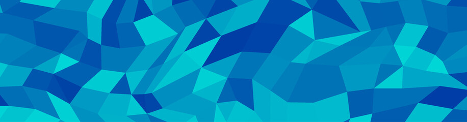 青の幾何学な三角モザイク背景グラフィック素材