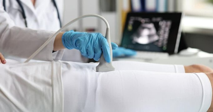 Enlargement of inguinal lymph nodes and medical ultrasound examination