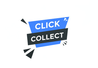 Click and collect concept vector illustration. Click and collect speech bubble
