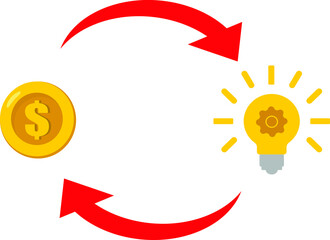 Money idea icon Vector illustration. image or clip art.