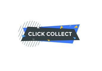 Click and collect concept vector illustration. Click and collect speech bubble
