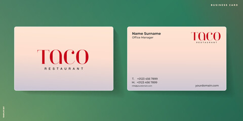 Elegant, Minimal, Modern and Luxury Corporate Premium business card design business card template set.	
