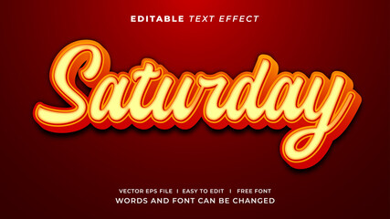 Editable text effect - saturday style