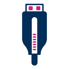 display port cable icon on transparent background