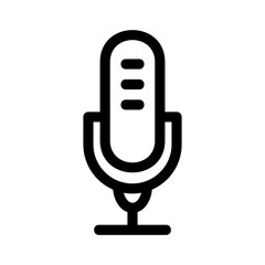 microphone icon or logo isolated sign symbol vector illustration - high quality black style vector icons
