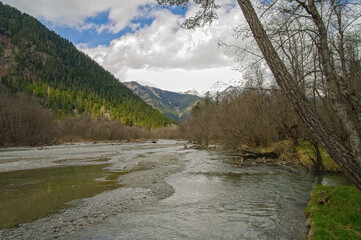 A small river in the Caucasian mountains.