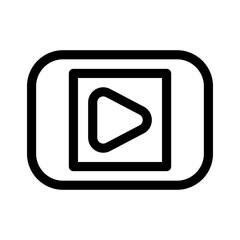 youtube app icon or logo isolated sign symbol vector illustration - high quality black style vector icons

