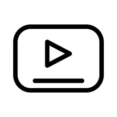 youtube app icon or logo isolated sign symbol vector illustration - high quality black style vector icons

