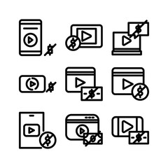 no monetization  icon or logo isolated sign symbol vector illustration - high quality black style vector icons
