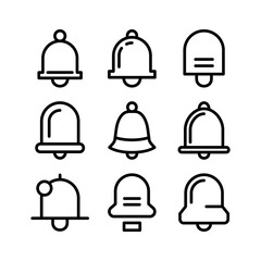 notification bell  icon or logo isolated sign symbol vector illustration - high quality black style vector icons
