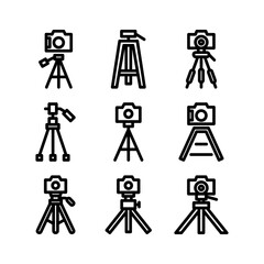 tripod icon or logo isolated sign symbol vector illustration - high quality black style vector icons
