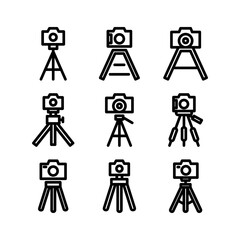 tripod icon or logo isolated sign symbol vector illustration - high quality black style vector icons
