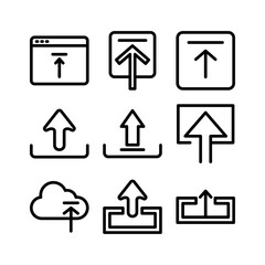 upload icon or logo isolated sign symbol vector illustration - high quality black style vector icons
