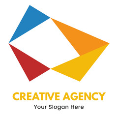 digital creative agency logo. Simple modern concept logo