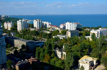 Fototapeta premium Summer panorama of the sea coast