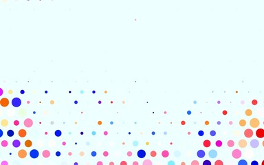Light Blue, Yellow vector Abstract illustration with colored bubbles in nature style.