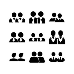 business partner icon or logo isolated sign symbol vector illustration - high quality black style vector icons
