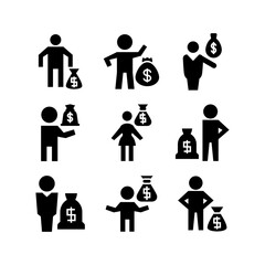 business profit icon or logo isolated sign symbol vector illustration - high quality black style vector icons
