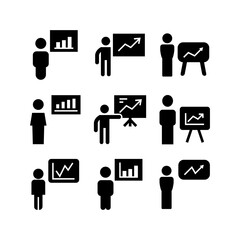 growing graph icon or logo isolated sign symbol vector illustration - high quality black style vector icons
