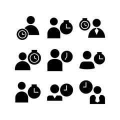 work time icon or logo isolated sign symbol vector illustration - high quality black style vector icons
