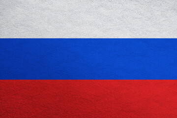 Modern shine leather background in colors of national flag. Russia