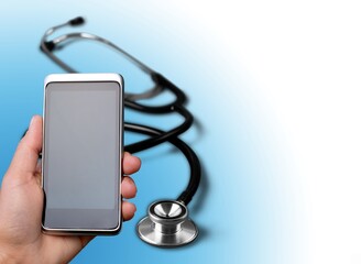 Tele medicine concept, Medical Doctor online communicating the patient on internet consultation...