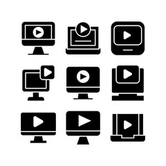 live stream icon or logo isolated sign symbol vector illustration - high quality black style vector icons
