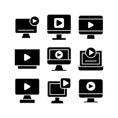 live stream icon or logo isolated sign symbol vector illustration - high quality black style vector icons
