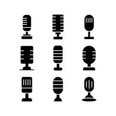 microphone icon or logo isolated sign symbol vector illustration - high quality black style vector icons
