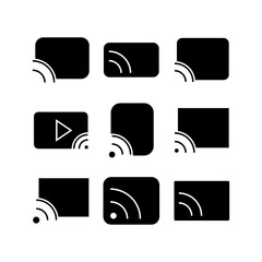 video streaming icon or logo isolated sign symbol vector illustration - high quality black style vector icons
