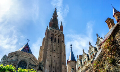 Church of Our Lady, a Gothic church in Bruges, Belgium