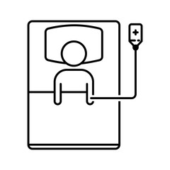 Black line icon for Patient