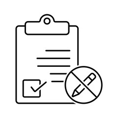 Black line icon for Read only