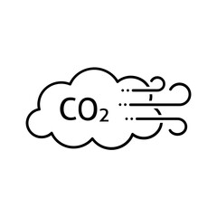 Black line icon for Air quality