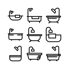 bathroom icon or logo isolated sign symbol vector illustration - high quality black style vector icons
